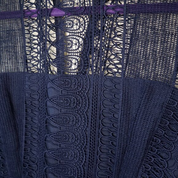 Bardot Mariana Lace Midi Dress Size US4/XS Navy - Picture 8 of 15